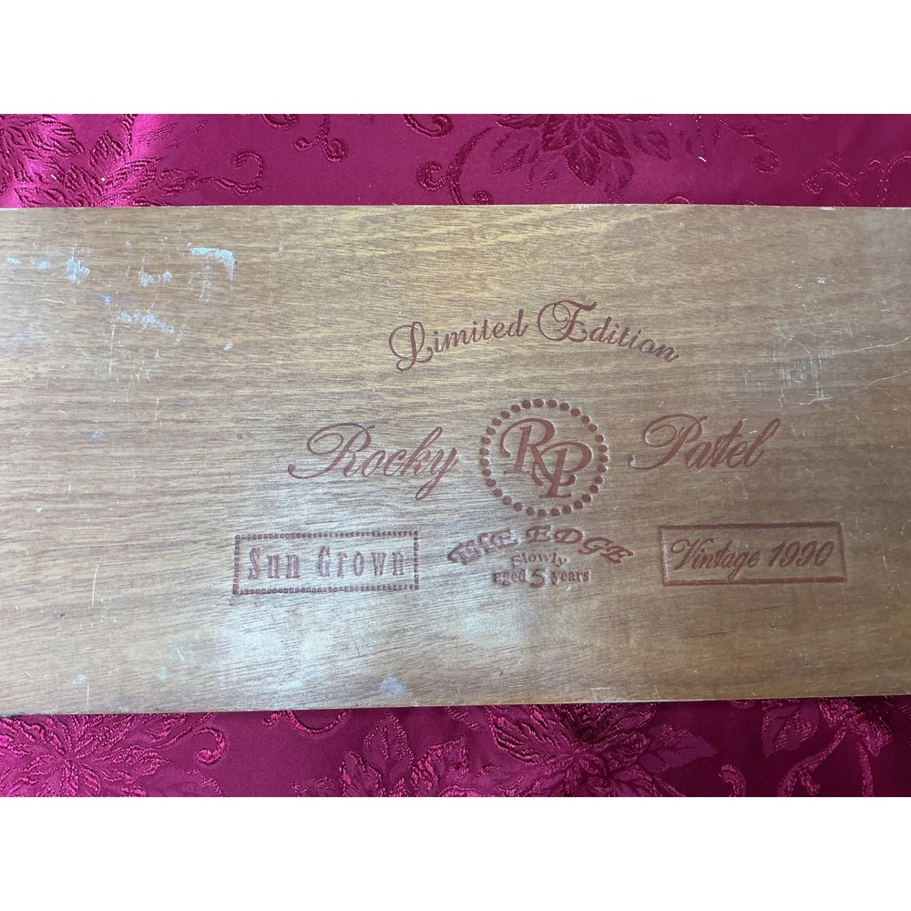 Used Rocky Patel Limited Edition Wooden Cigar Box Sun Grown The Edge Vintage1990